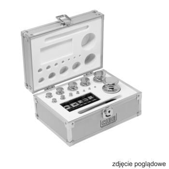 Zestaw wzorców masy klasy M1 - 1 mg - 500 g - opakowanie aluminiowe